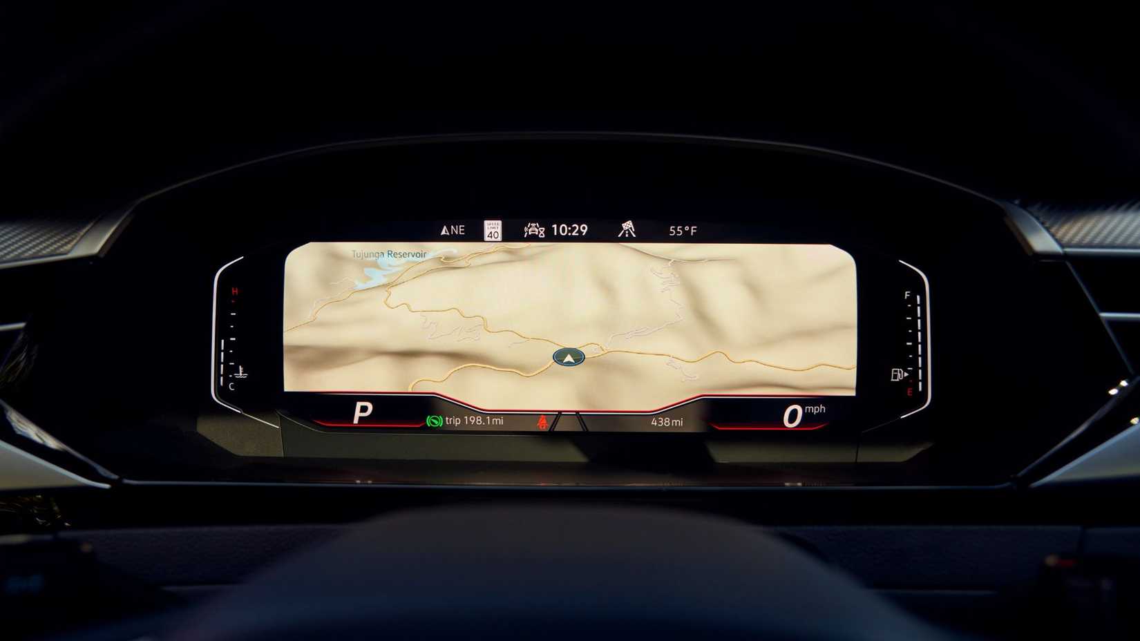 Close-up shot of the digital cockpit display in a 2021 Volkswagen Arteon.