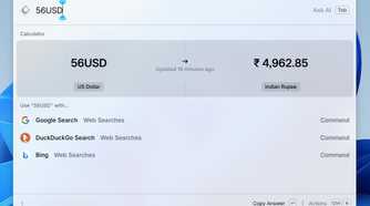 Performing currency cinversion in Raycast.