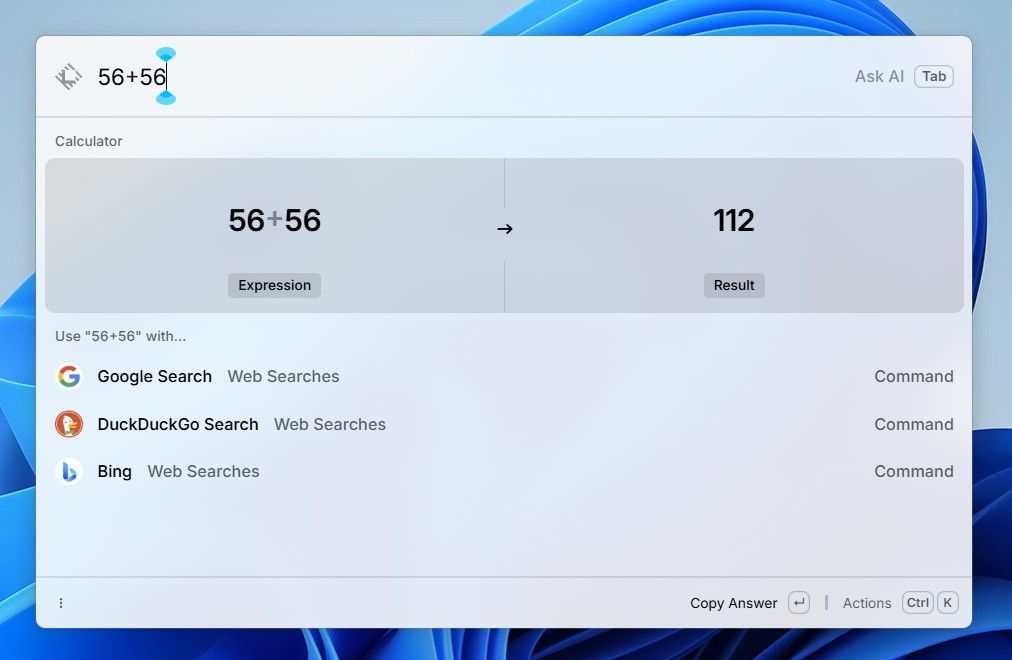 Performing mathematical task in Raycast.