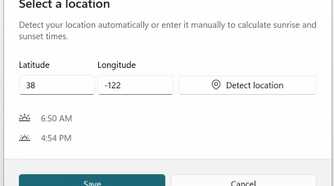 PowerToys 0.96 showing off detecting location based on lang and long