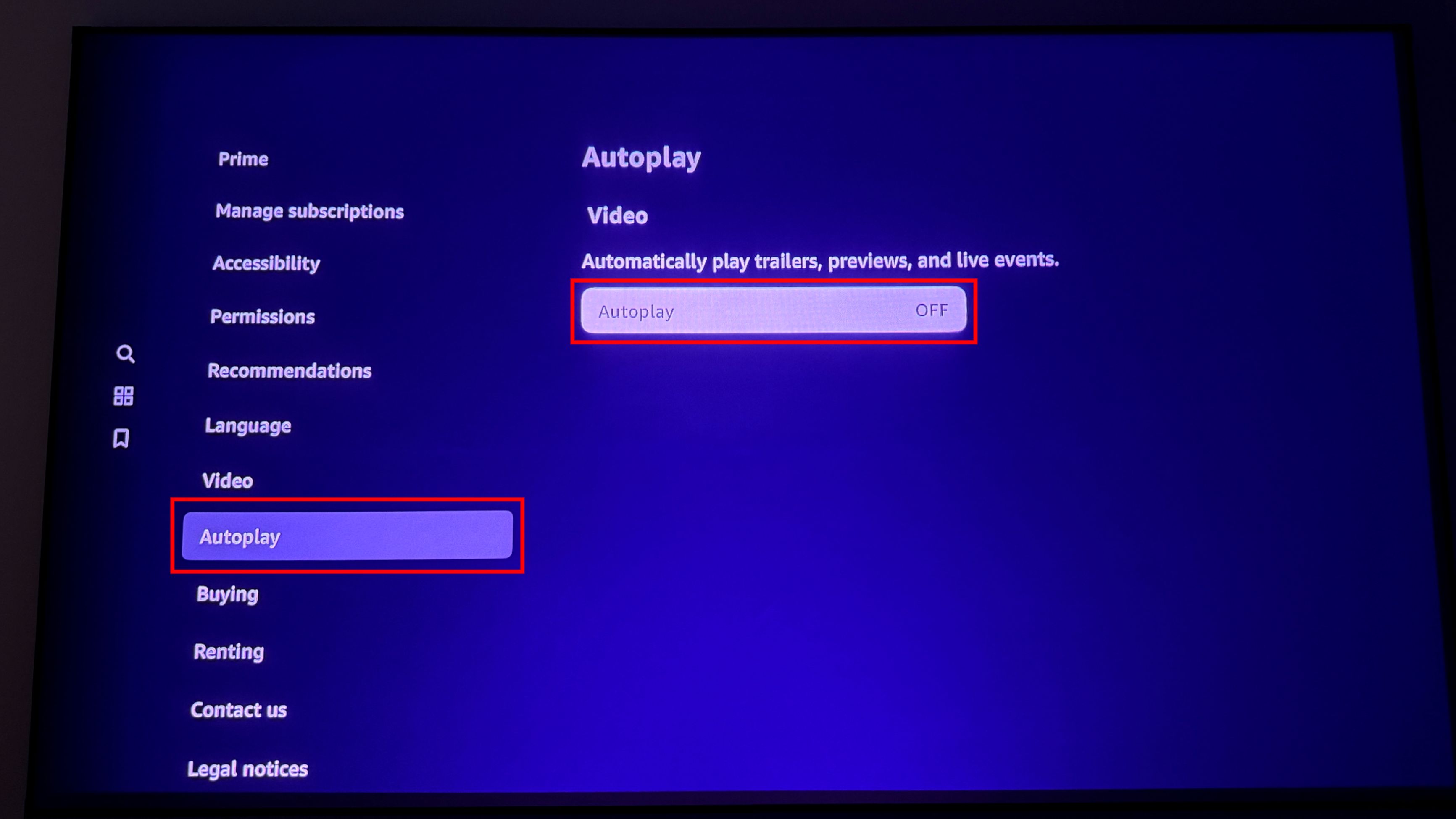 How to turn off Prime Video's autoplay previews