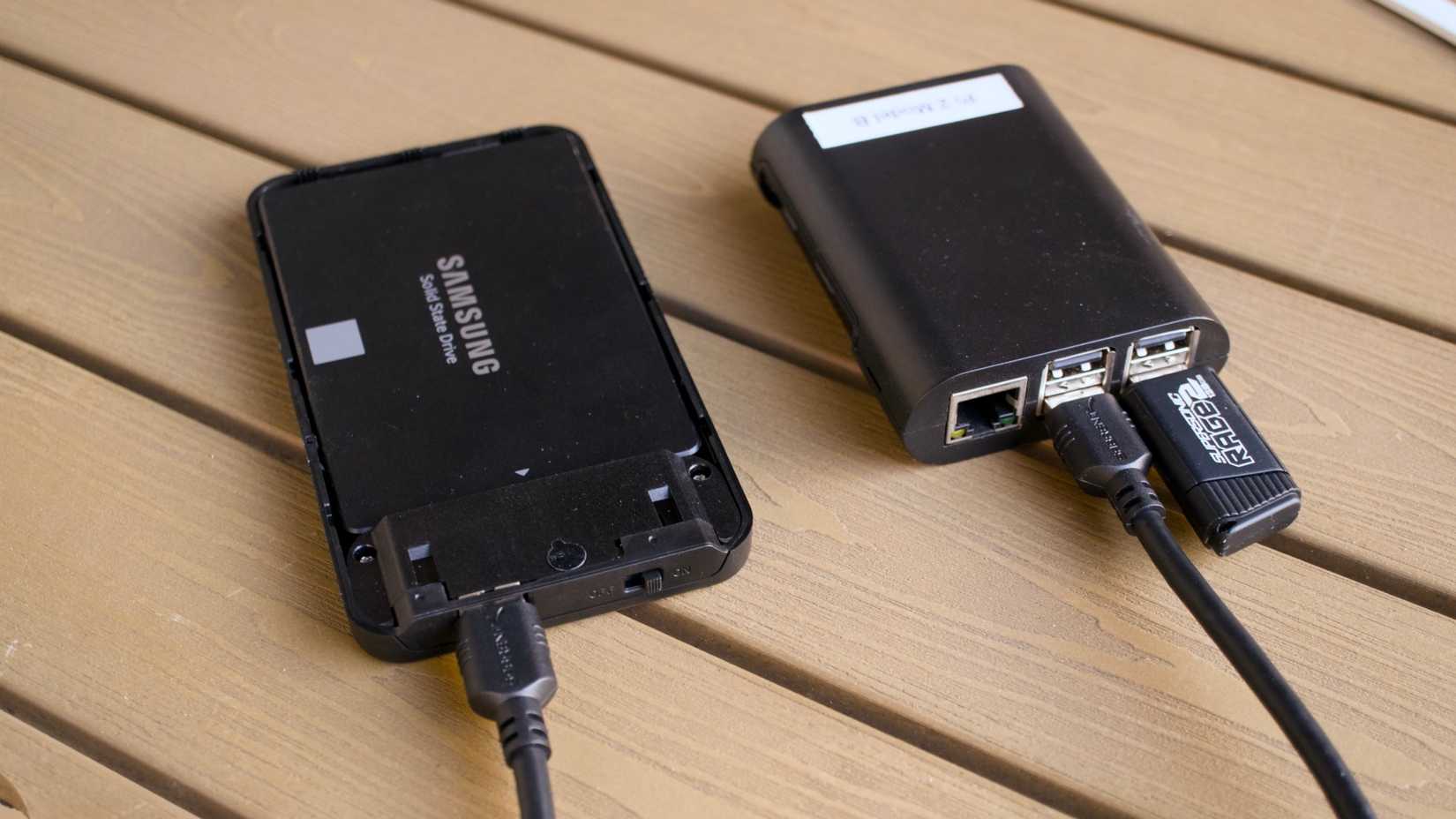 Raspberry Pi com unidade SSD externa