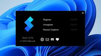 Register option for Nileshot Shell.