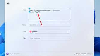 Replacing Argument with Text in Raycast.