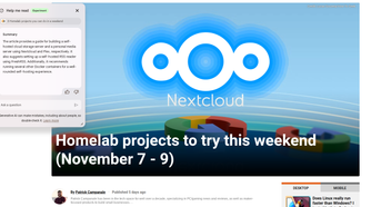 Google's help me read summarizing the Homelab projects to try this weekend post on How-To Geek.