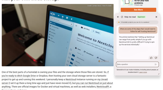 A question asked and answered by help me read on a Chromebook about Nextcloud.