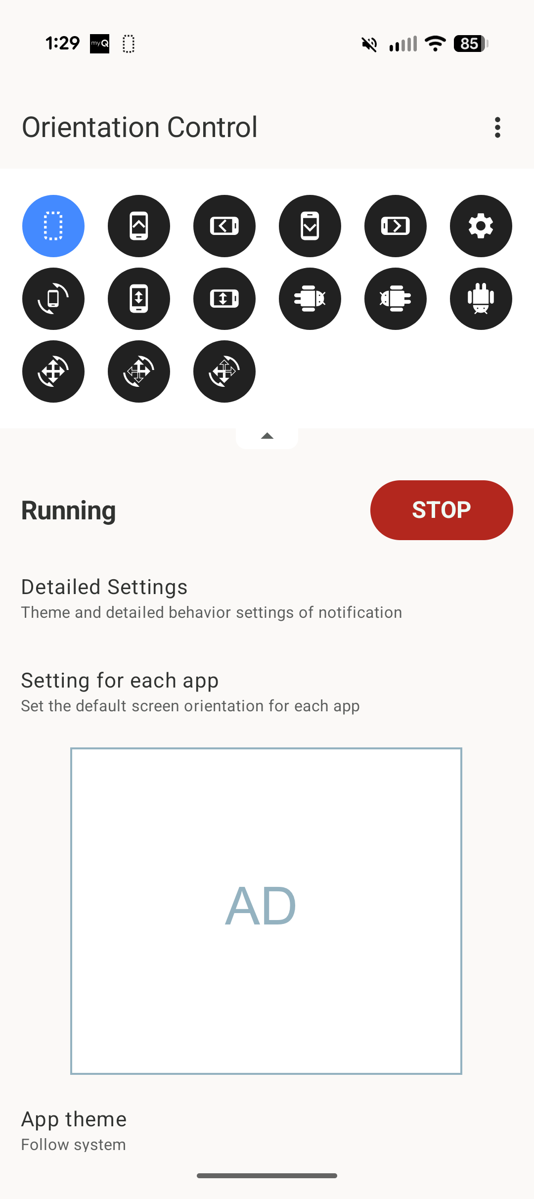 Force Android apps into landscape mode with this simple app