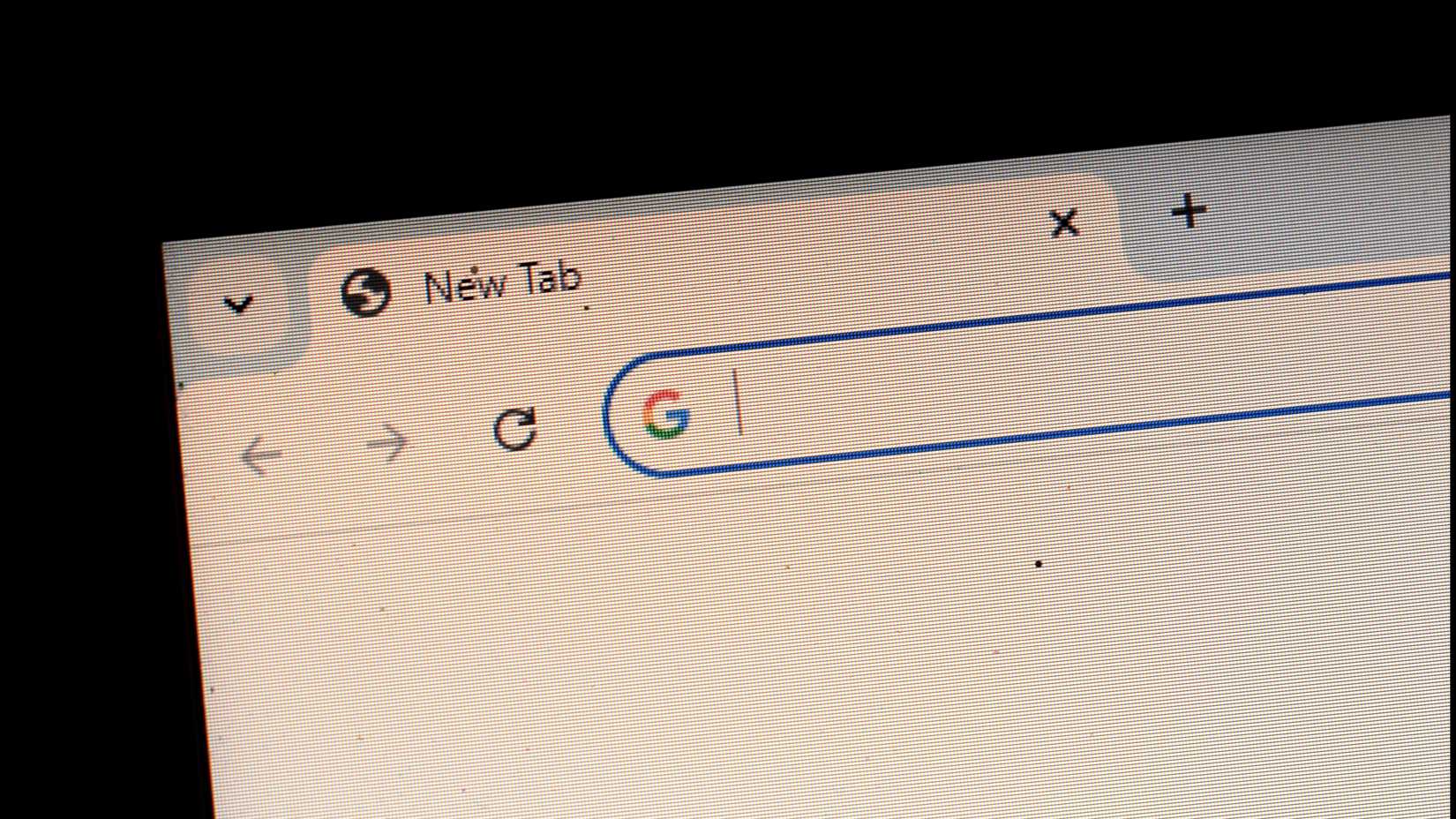 A new tab is open in Google Chrome.