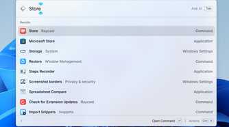 Store option in Raycast.