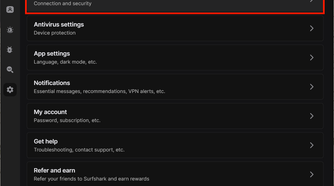 Surfshark kill switch settings step 2