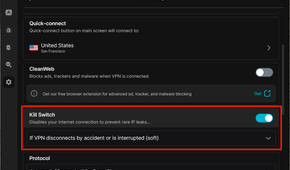 Surfshark kill switch settings step 3