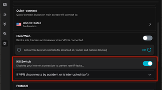 Surfshark kill switch settings step 3
