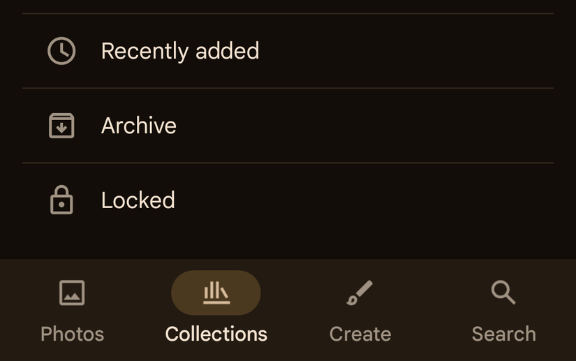 The Archive folder on Google Photos.