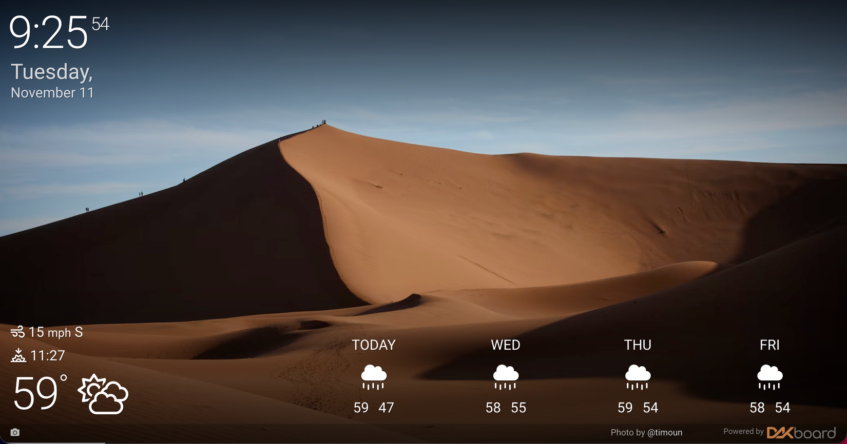 The DAKboard dashboard.