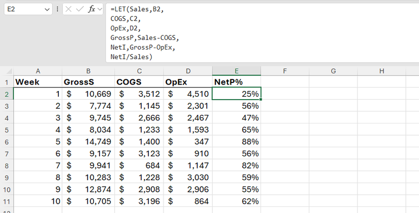 Let Formula Example How to use the LET function in Microsoft Excel