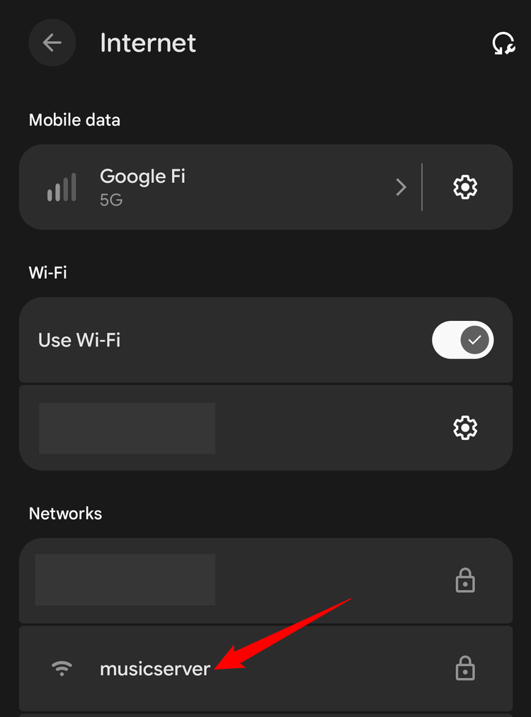 The music server Wi-Fi hotspot.