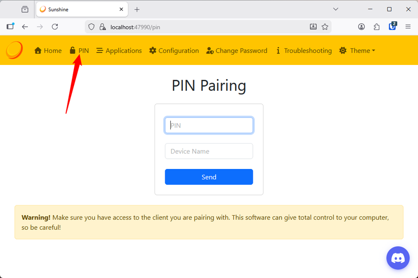 A contact provided by the TV to pair your PC and TV.