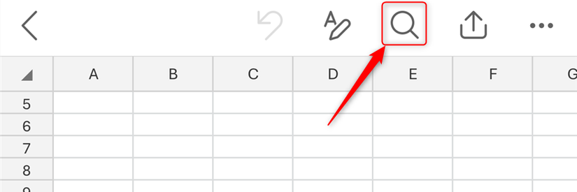 A lupa Tell Me no aplicativo iOS Excel.
