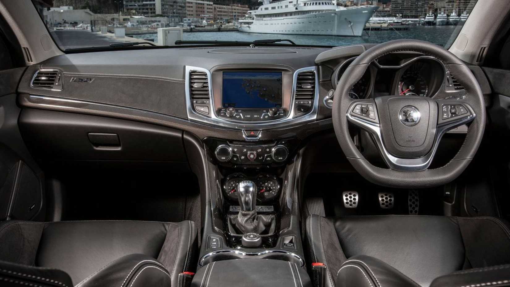 Shot inside the cabin of a 2014 Vauxhall VXR8.
