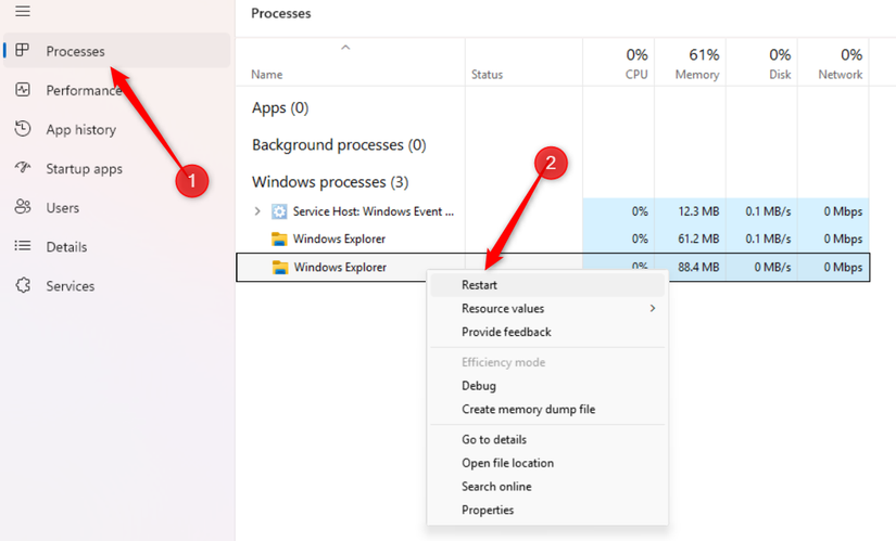 Windows Task Explorer Process List File Explorer crashing? Here's how to fix it fast