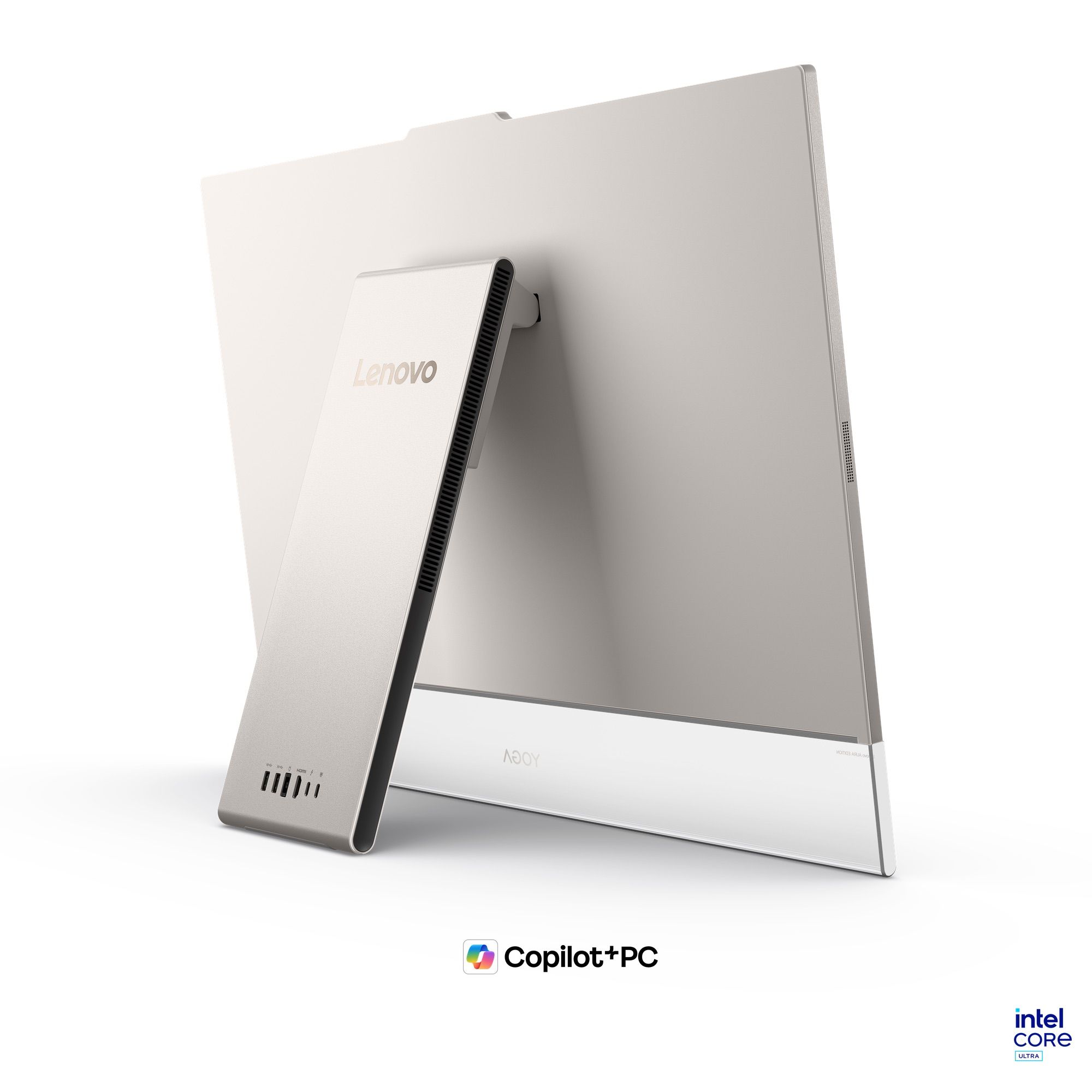 This Lenovo all-in-one PC desktop has ambient lighting and a 32-inch OLED