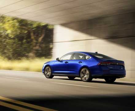 Rear 3/4 shot of a 2023 Honda Accord