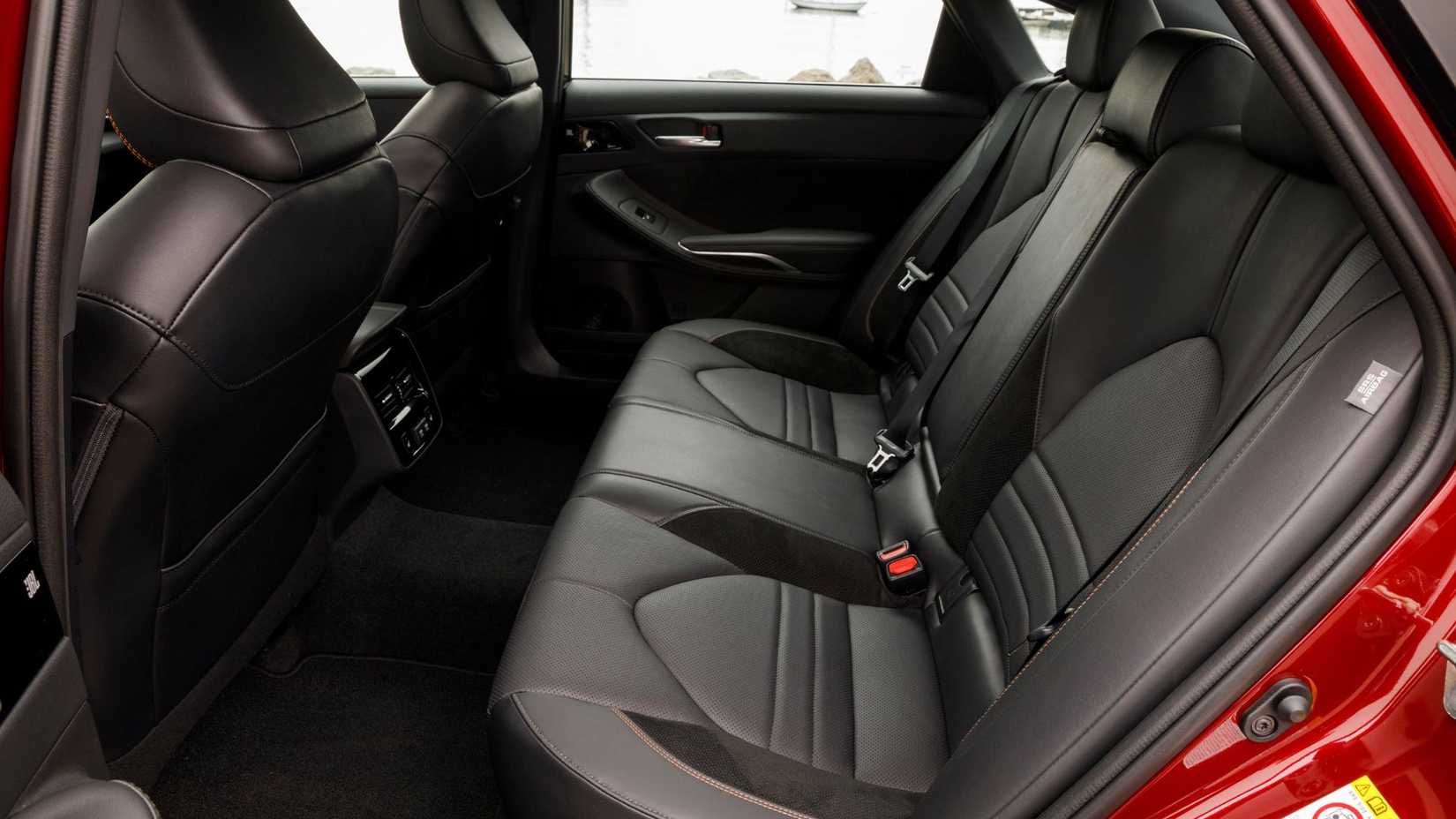 Shot of the rear seats in a 2022 Toyota Avalon Touring.