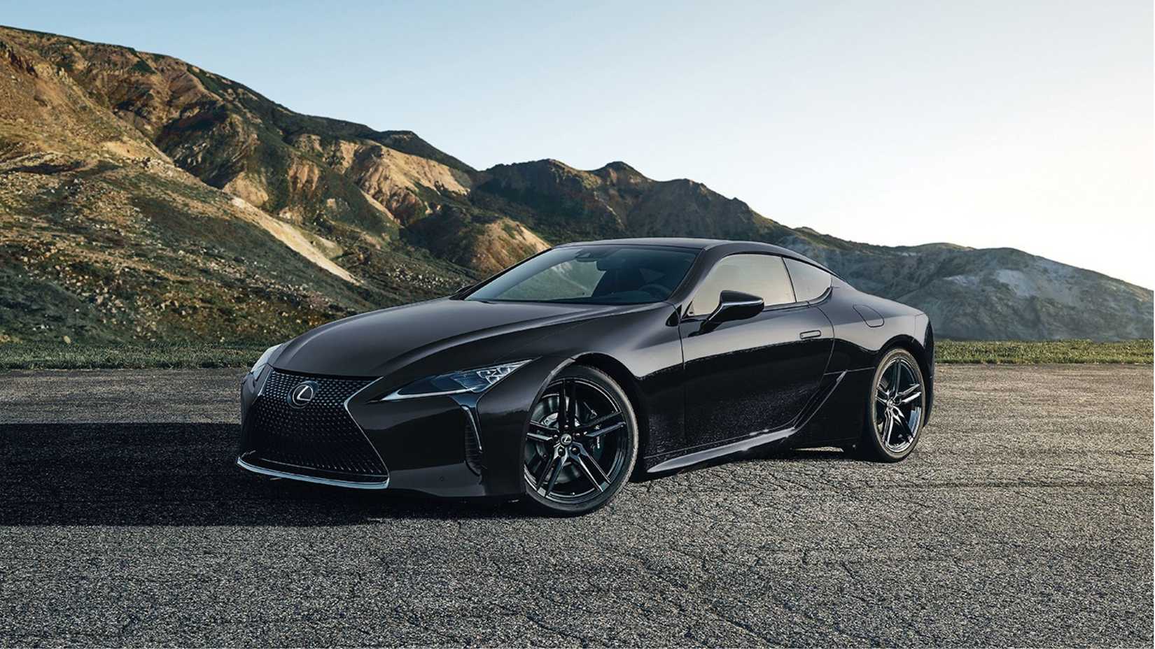 Still shot of a black 2026 Lexus LC (3/4).