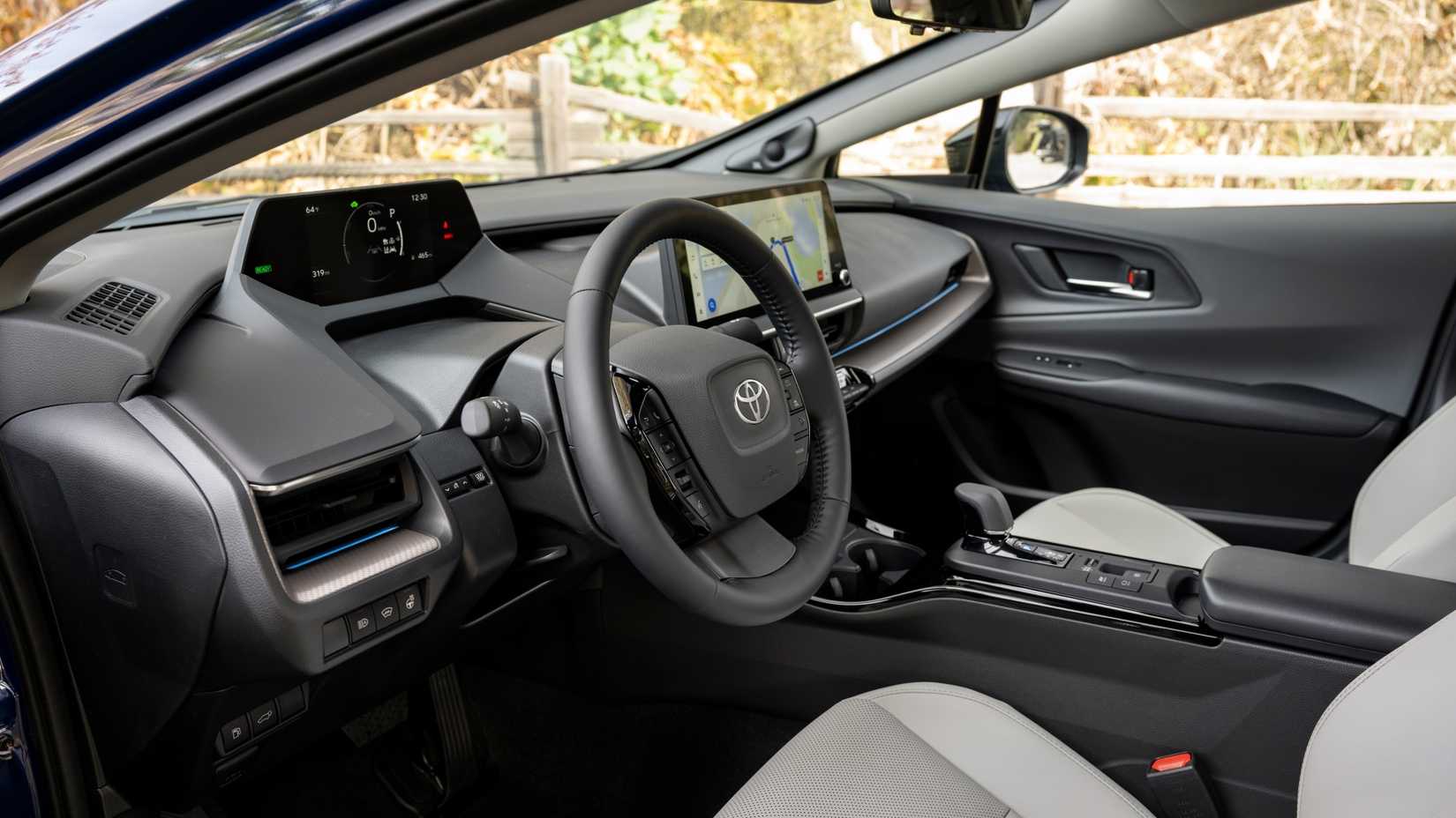 Interior shot of the dashboard in a 2026 Toyota Prius