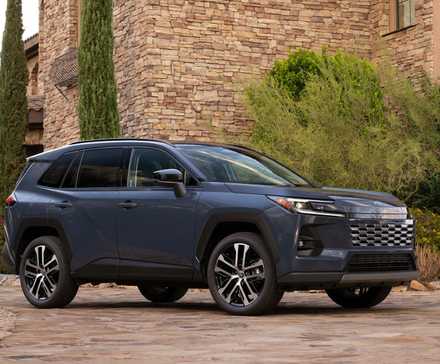 Front 3/4 shot of a 2026 Toyota RAV4