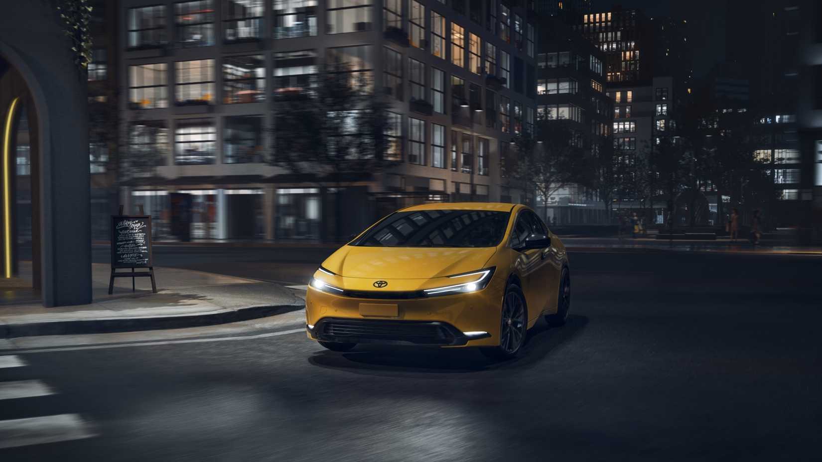 Front 3/4 shot of a 2026 Toyota Prius