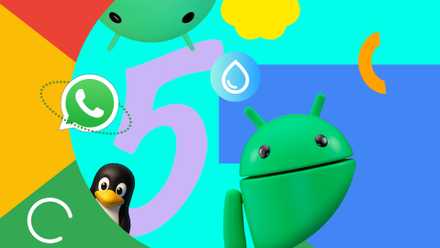 The 9 perfect Google Pixel unique options, ranked A colorful illustration featuring the Android mascot surrounded by a WhatsApp logo with satellite dots, the Linux penguin, a water-resistance droplet, and the expressive Material 3 design number
