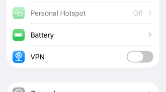 Airplane Mode turned on on an iPhone.