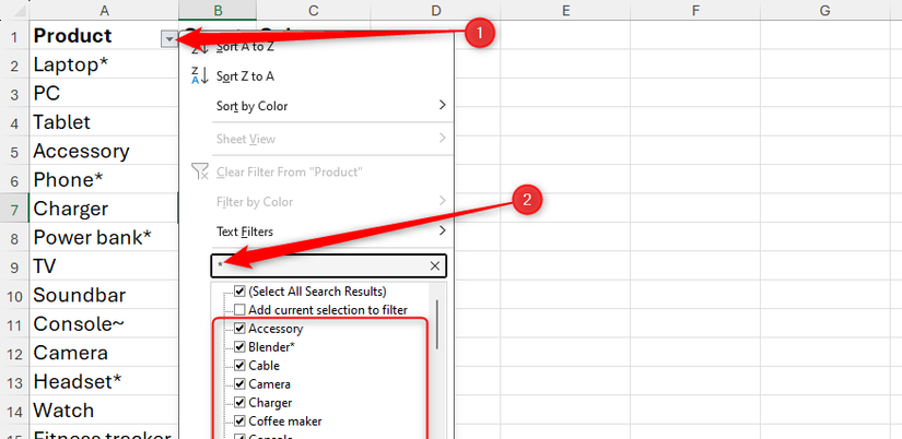 elements, including those without an asterisk, because the asterisk is considered a wildcard character representing any sequence of characters.