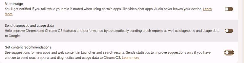 ChrmoeOS usage and crash reports