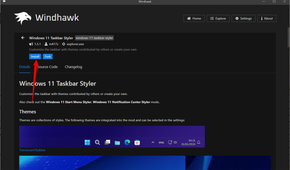 Click install to add a mod to Windhawk and enable it on your PC.