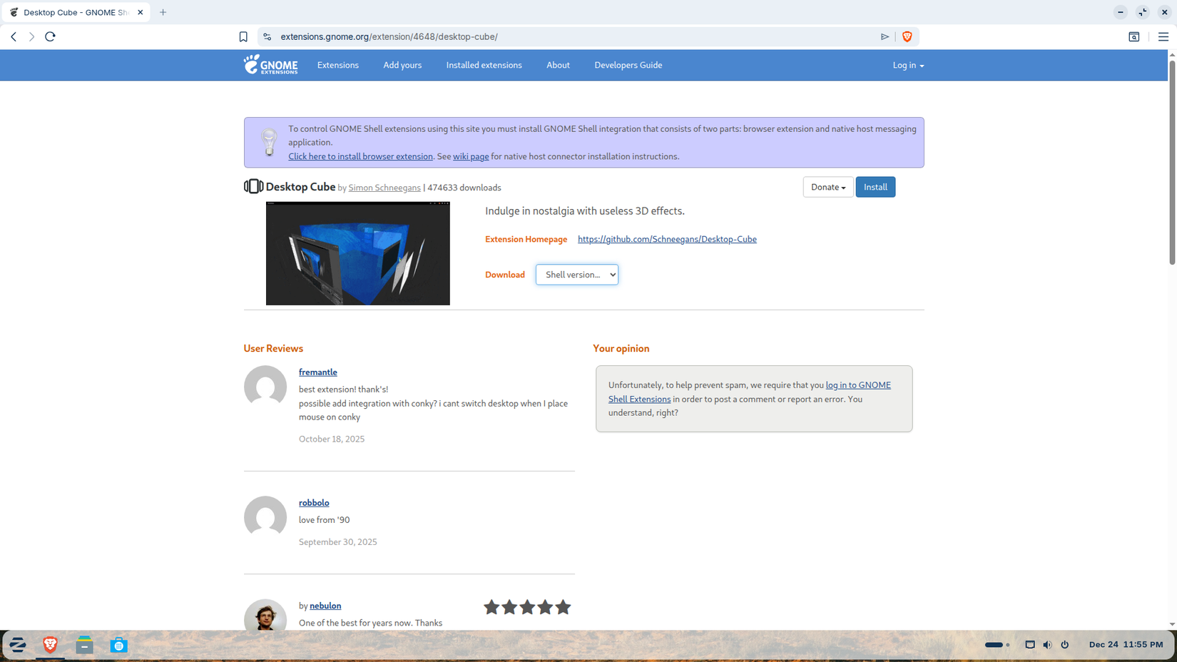 Desk Cube installer.