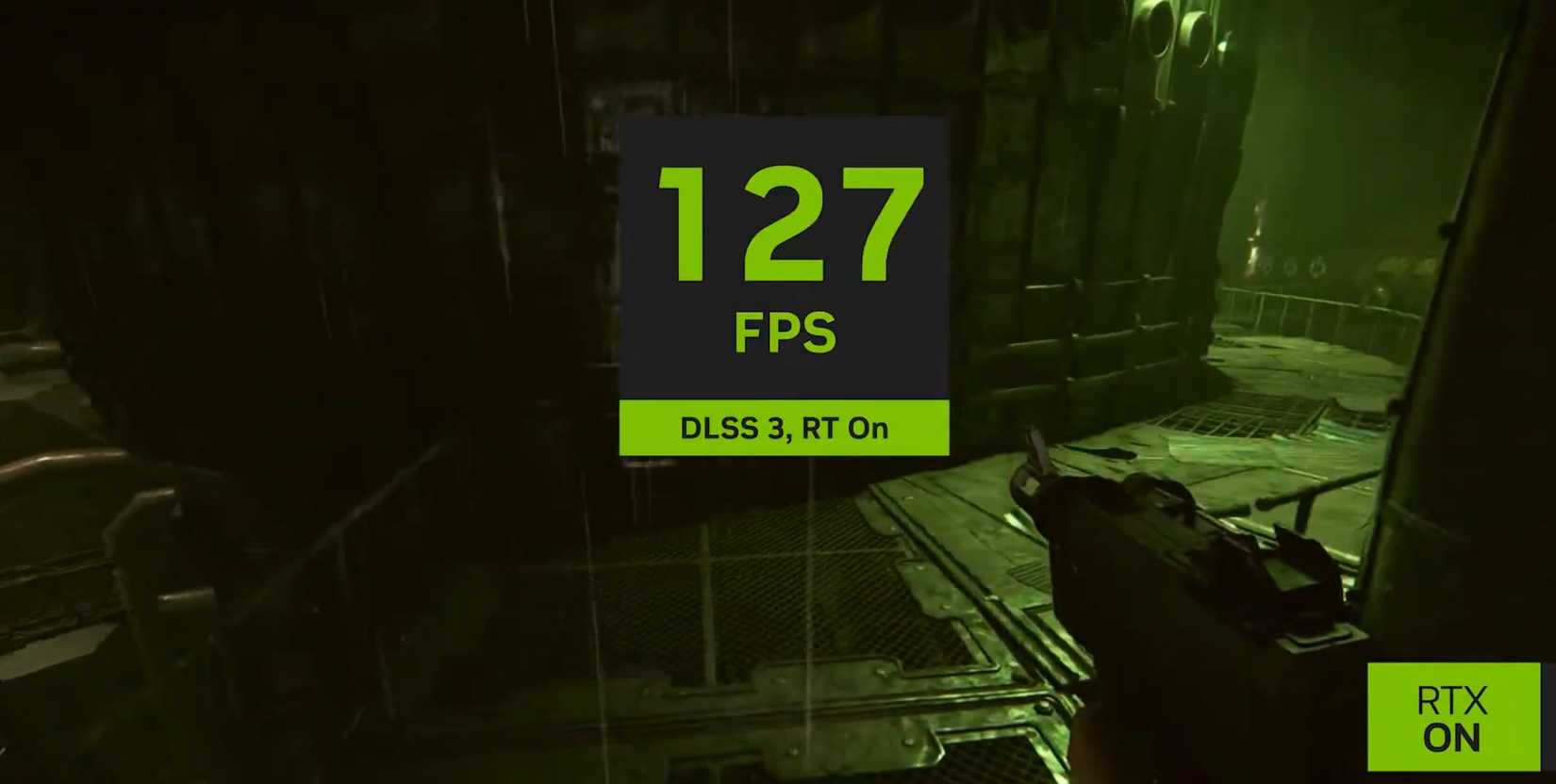 A screenshot of Nvidia's DLSS 4 in action.