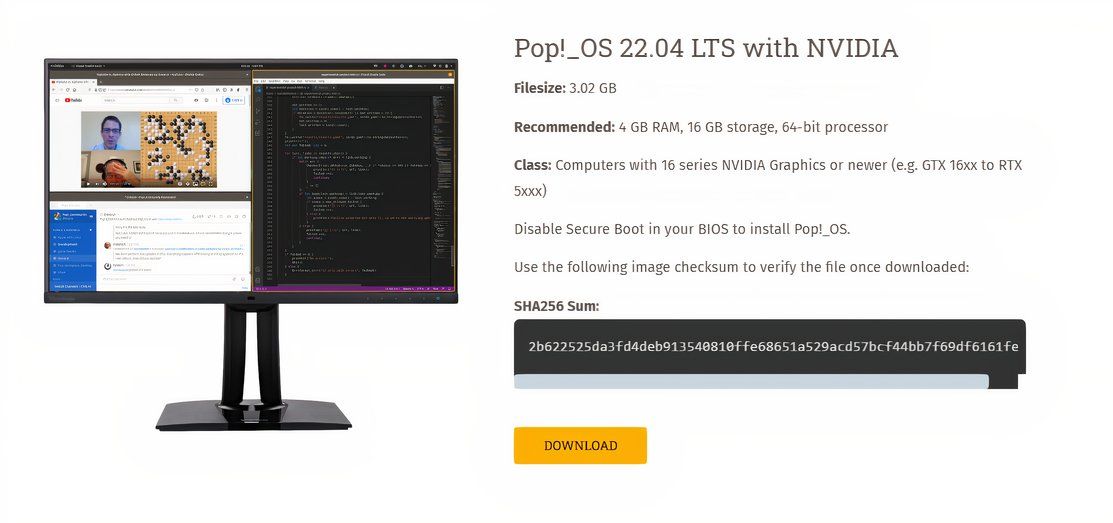 Download-Pop!_OS 22.04 LTS-Nvidia
