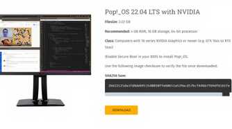 Download-Pop!_OS 22.04 LTS-Nvidia