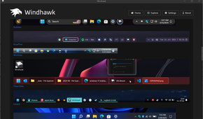 Even more of the Windhawk taskbar style options.