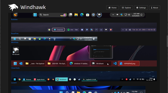 Even more of the Windhawk taskbar style options.