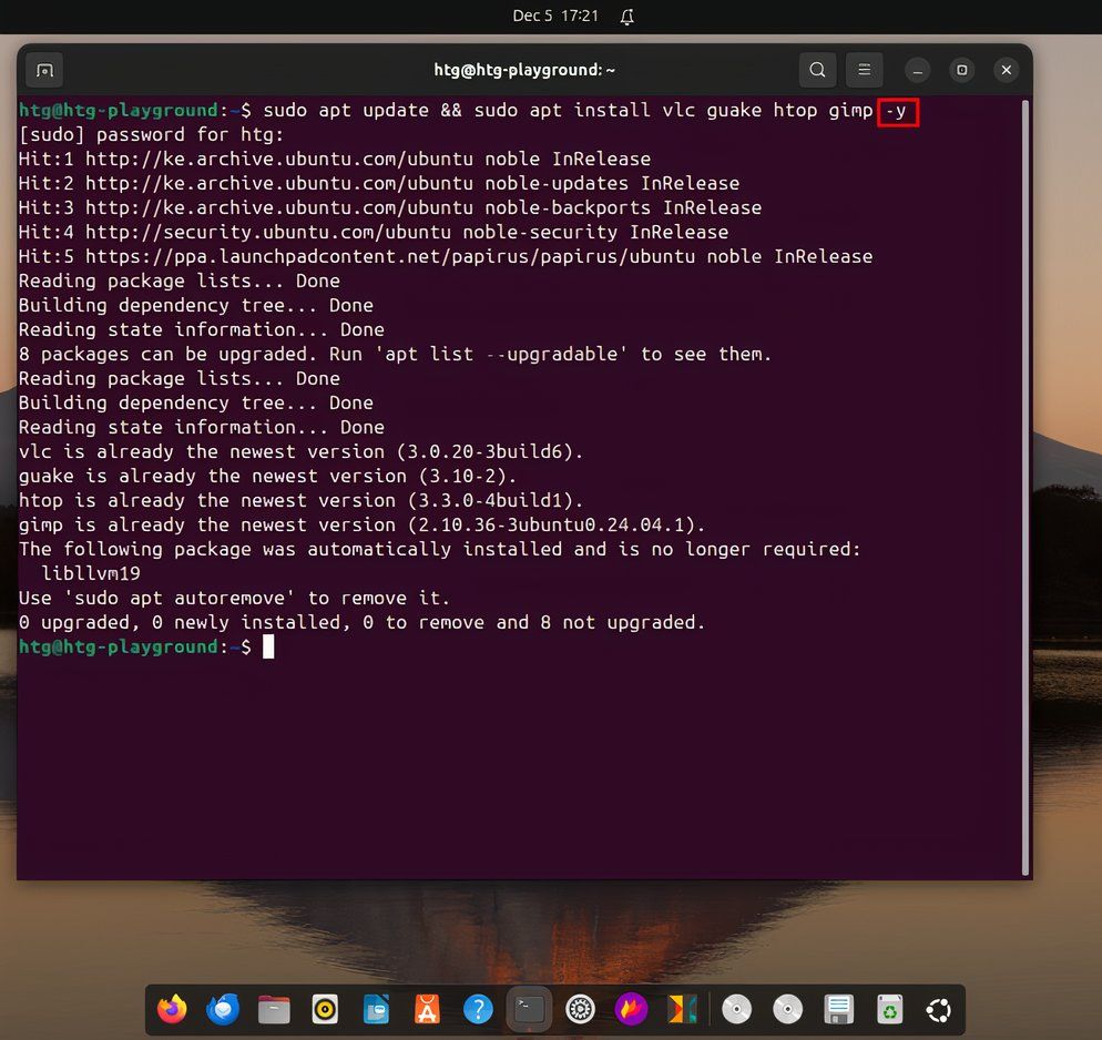 How to string commands and install multiple packages in the Linux terminal-command-string-exampl-4