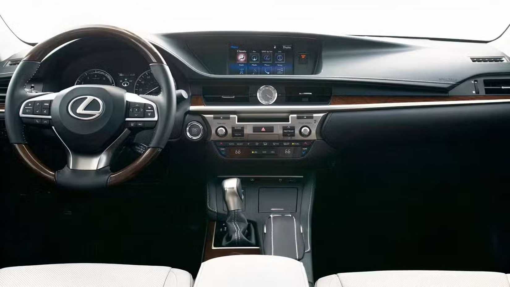 Shot of 2017 Lexus ES 350 interior showing cockpit