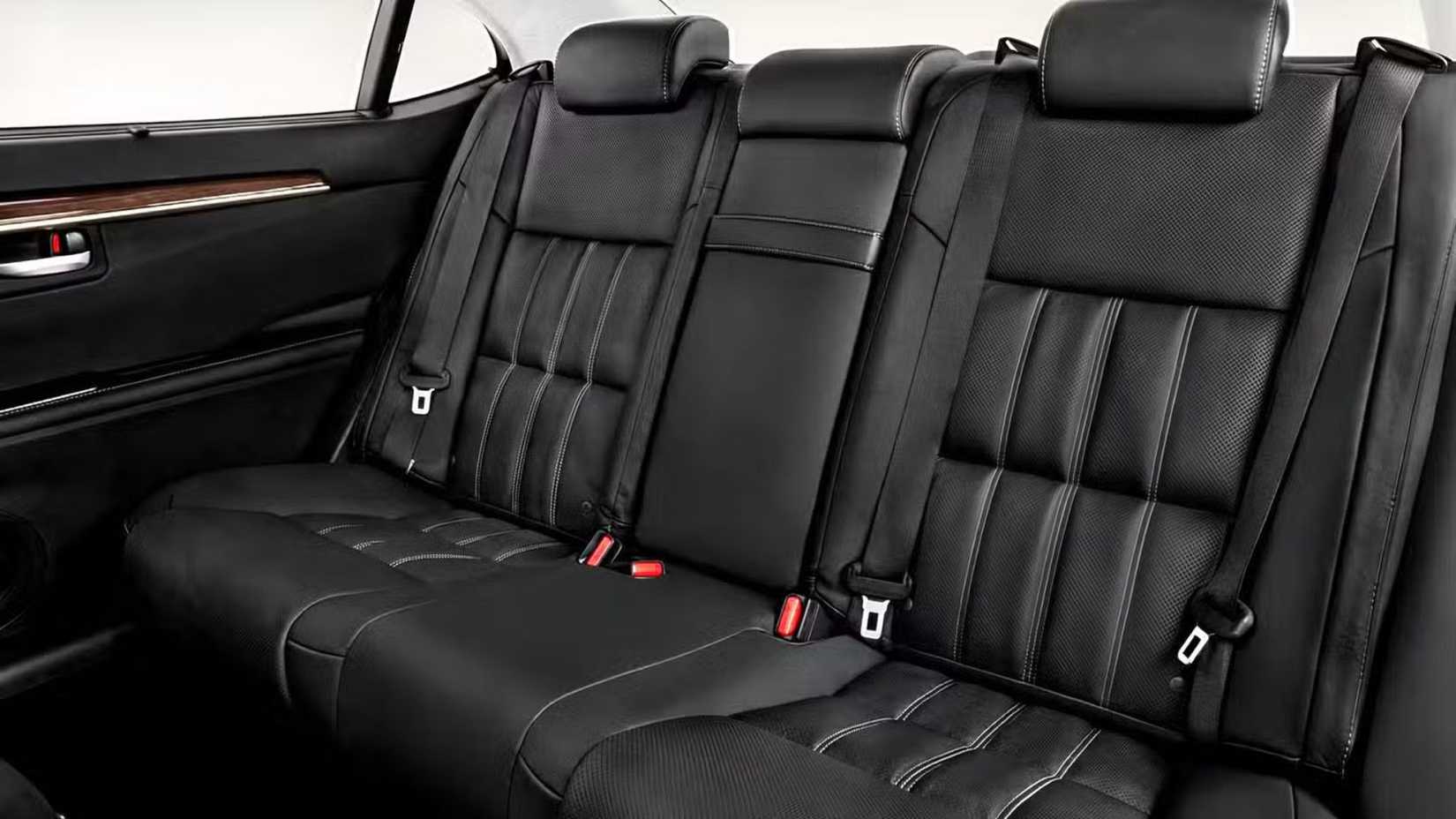 Shot of 2017 Lexus ES 350 interior showing rear seats