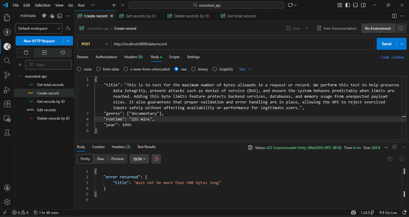 Image showing the use of Postman tool-7