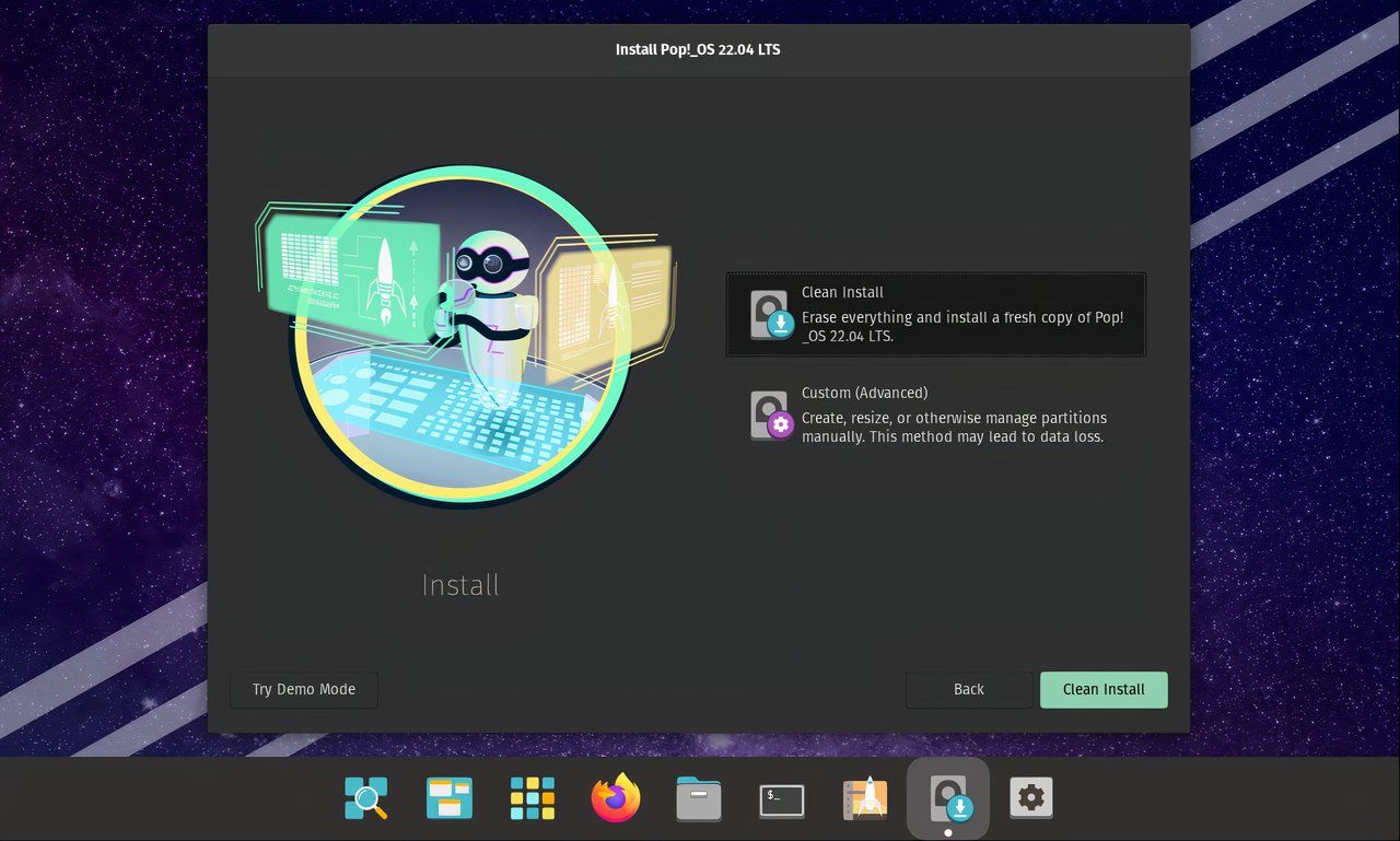 Installing-pop-_OS-clean install vs. custom or advanced install