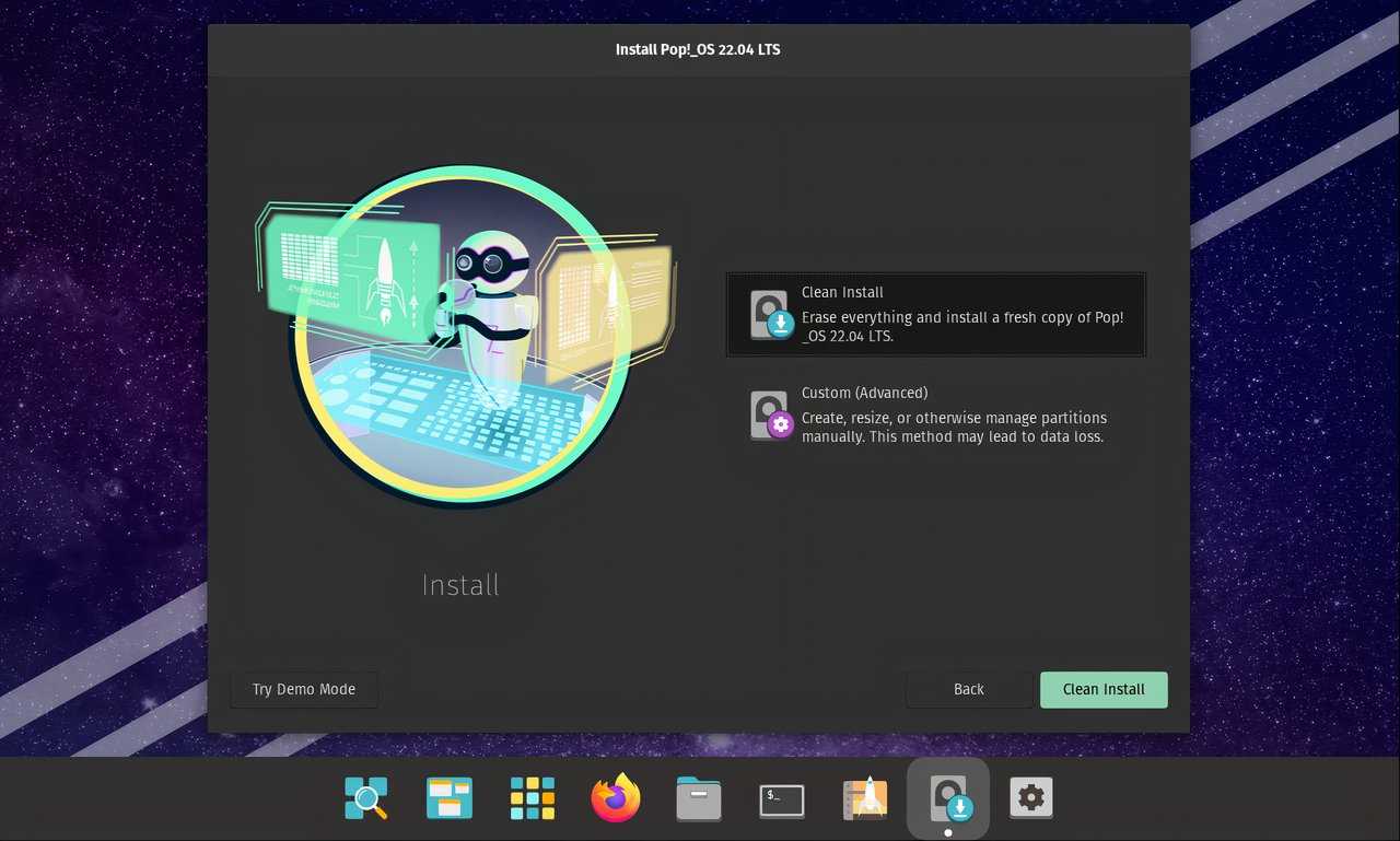 Installing-pop-_OS-clean install vs. custom or advanced install