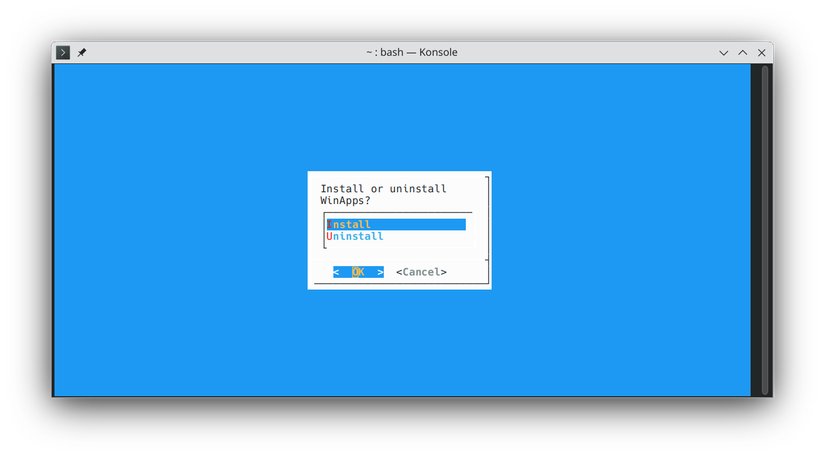 Installing Windows app using WinApps on Linux.