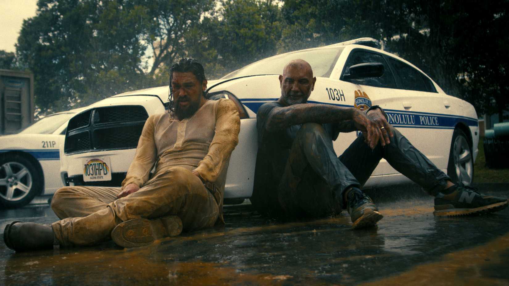 Jason Momoa and Dave Bautista in The Wrecking Crew Prime Video